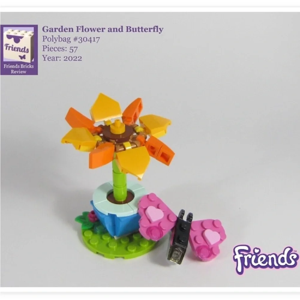LEGO (RETIRED SET)Friends Garden Flower and Butterfly (30417), 57 Pieces, NIB